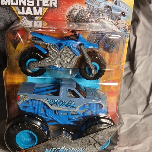Monster Jam Other - Megalodon Motorcycle And Toy Truck Monster Jam Set